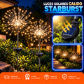 Luces solares cálidas para jardín

