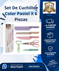 Set de cuchillos y utensilios de cocina de 6 piezas

