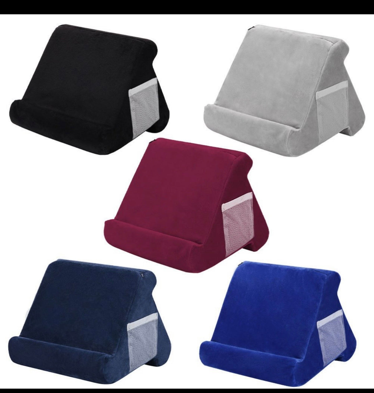 Almohada con soporte para tableta y celular
